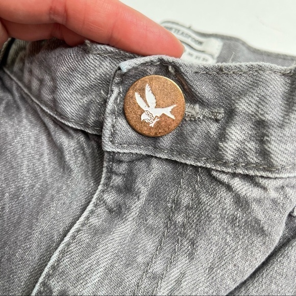 One BY ONETEASPOON Awesome Baggies Smokey Grey Distressed Tapered Cuffed Jeans - Picture 6 of 16